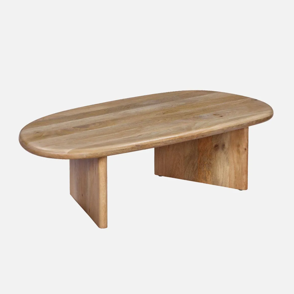 Tavolino ovale in legno di mango
