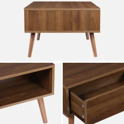Tavolino vintage effetto legno