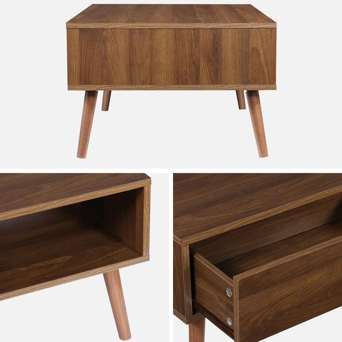 Tavolino vintage effetto legno