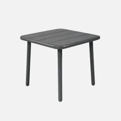 Tavolino da giardino quadrato in acciaio, 45 cm