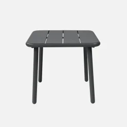 Tavolino da giardino quadrato in acciaio, 45 cm