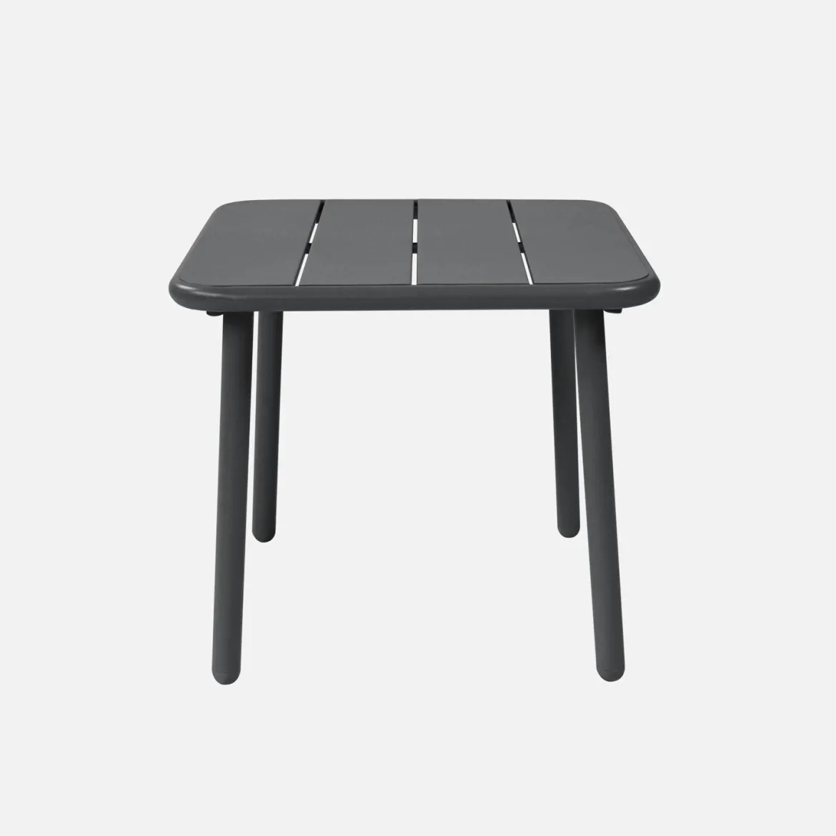 Tavolino da giardino quadrato in acciaio, 45 cm