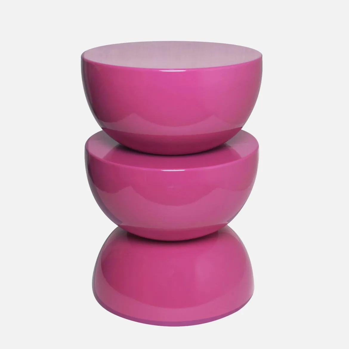 Tavolino in metallo effetto glassy, 46,5cm