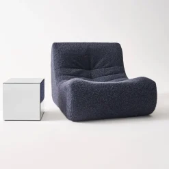 Tavolino, lato del divano, cubo a specchio 35cm