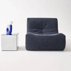 Tavolino, lato del divano, cubo a specchio 35cm
