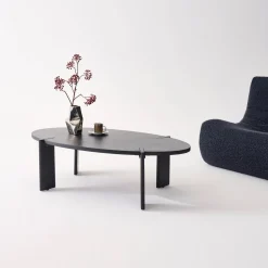 Tavolino ovale in legno di mango massello, 120cm