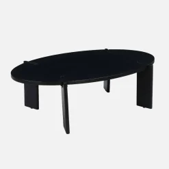 Tavolino ovale in legno di mango massello, 120cm
