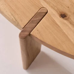 Tavolino ovale in legno di mango massello, 120cm