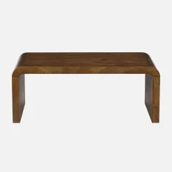 Tavolino rettangolare in legno massello di acacia