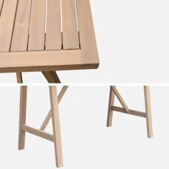 Tavolo alto da giardino in legno di acacia 4 posti