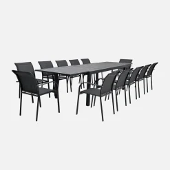 Tavolo da giardino allungabile in alluminio 10-12 posti, 320cm
