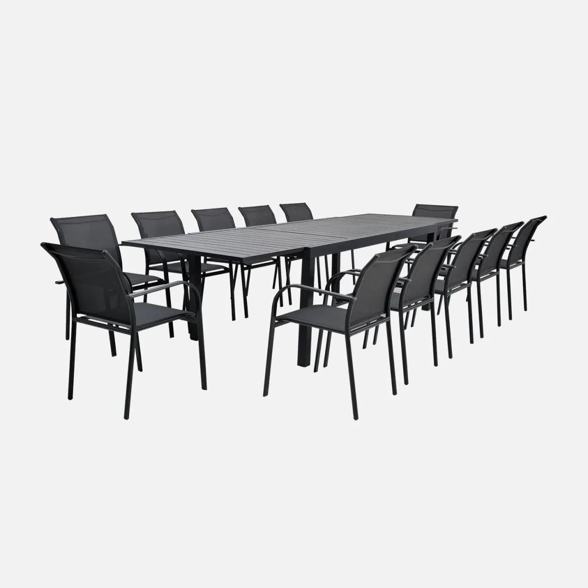 Tavolo da giardino allungabile in alluminio 10-12 posti, 320cm