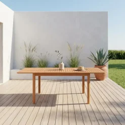 Tavolo da giardino allungabile in legno di eucalipto, 4-6 posti