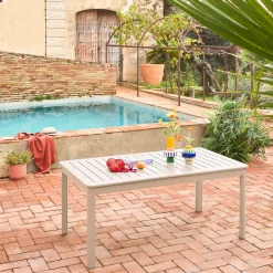 Tavolo da giardino allungabile in alluminio, 8 posti