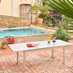 Tavolo da giardino allungabile in alluminio, 8 posti