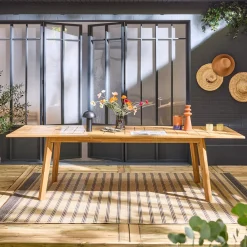 Tavolo da giardino allungabile in legno di acacia, 10 posti