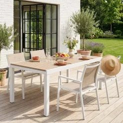 Tavolo da giardino allungabile in alluminio 10-12 posti, 320cm
