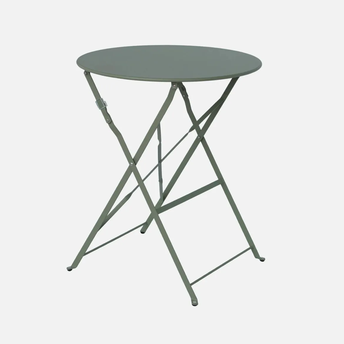 Tavolo da giardino bistrot pieghevole in acciaio, 2 posti, Ø60cm