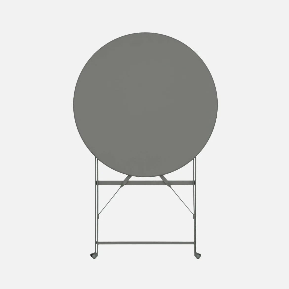 Tavolo da giardino bistrot pieghevole in acciaio, 2 posti, Ø60cm