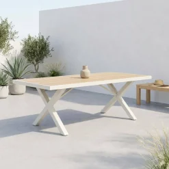 Tavolo da giardino in alluminio, 8 posti