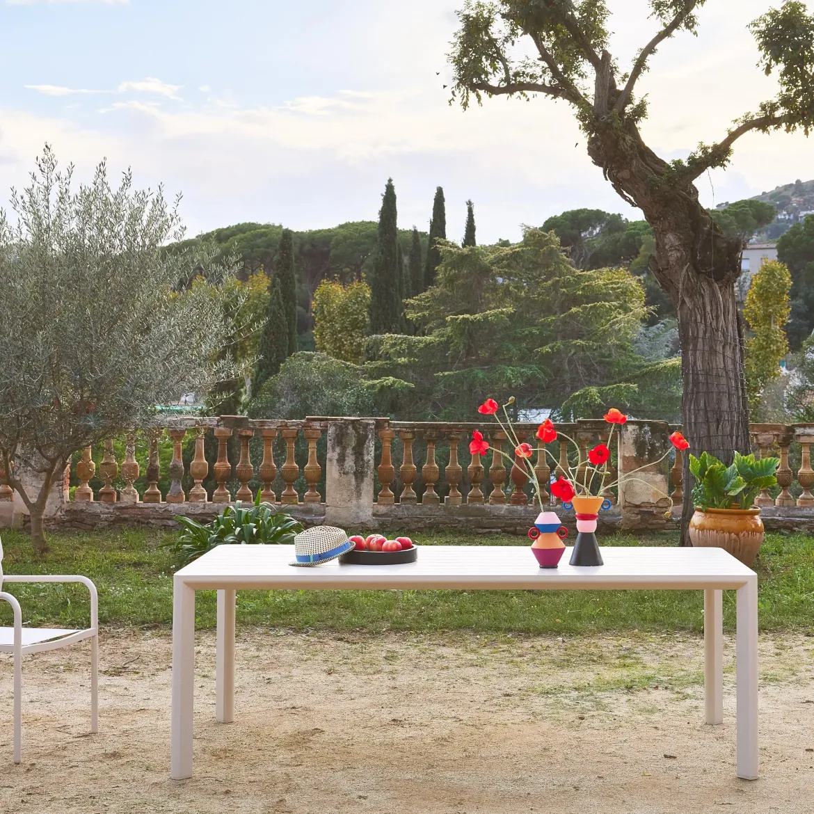 Tavolo da giardino in alluminio, 8 posti
