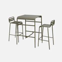 Tavolo da giardino in metallo 2 posti, 70cm