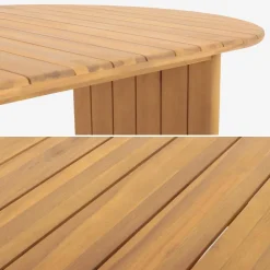 Tavolo da giardino ovale in legno di acacia, 6 posti