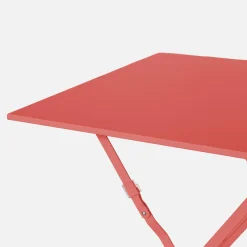 Tavolo da giardino pieghevole in acciaio, 2 posti, 70cm