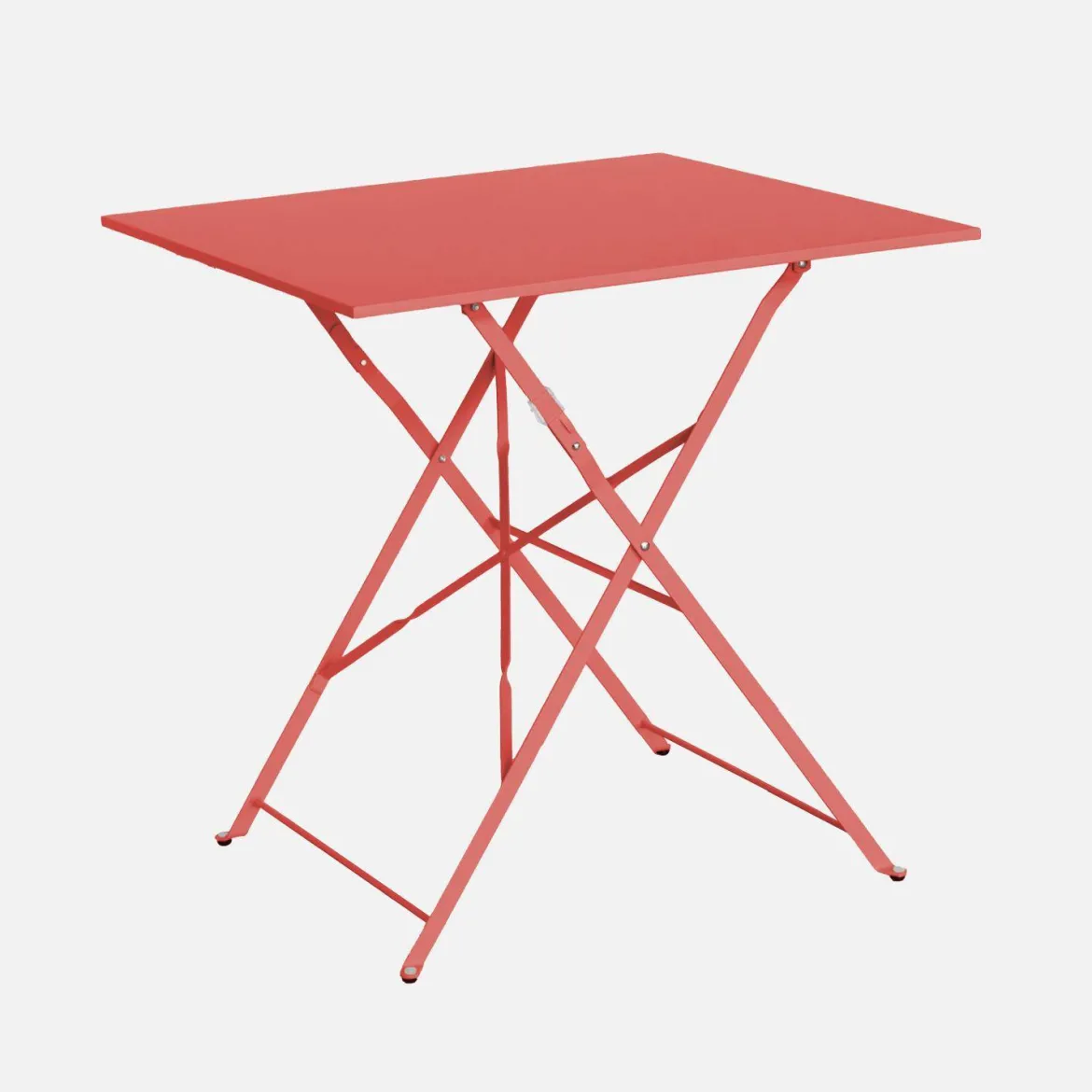 Tavolo da giardino pieghevole in acciaio, 2 posti, 70cm
