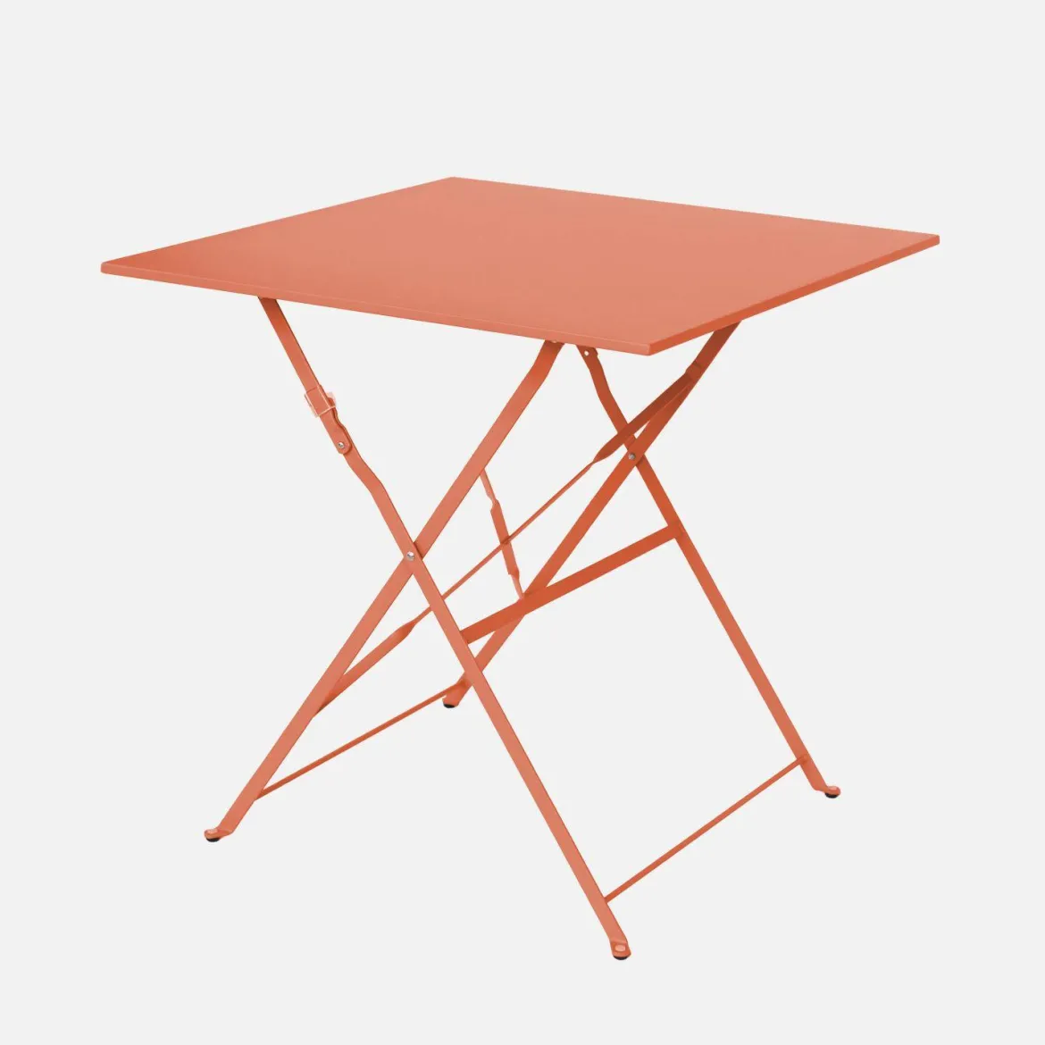 Tavolo da giardino pieghevole in acciaio, 2 posti, 70cm