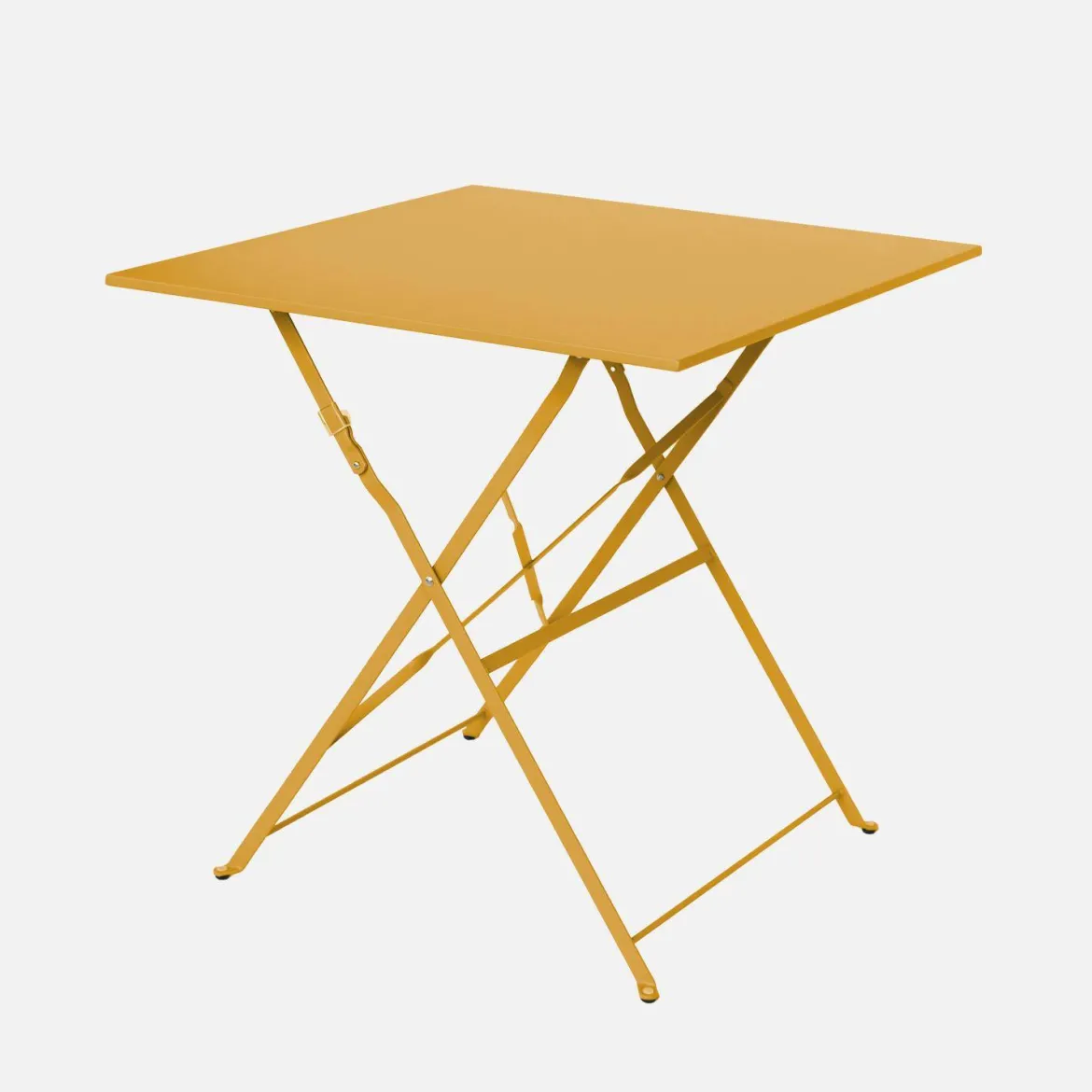 Tavolo da giardino pieghevole in acciaio, 2 posti, 70cm