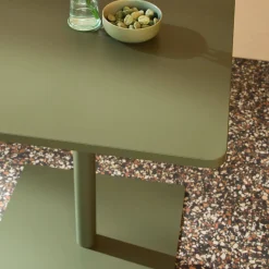 Tavolo da giardino quadrato in acciaio, 70cm