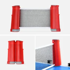 Tavolo da ping pong per esterni pieghevole con 2 racchette e 3 palline, 274cm