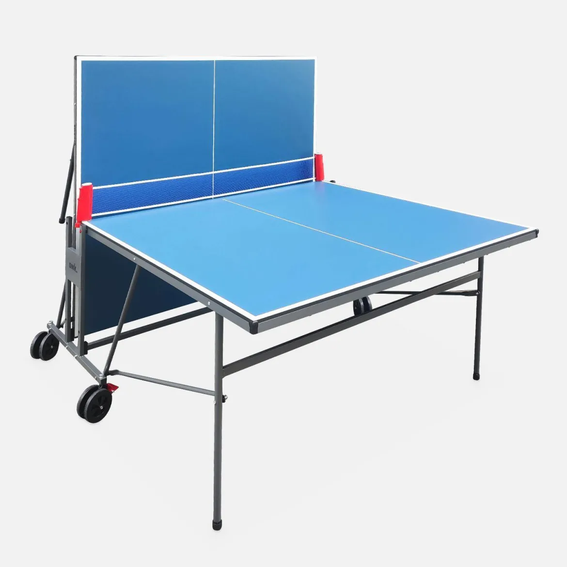 Tavolo da ping pong per interni piegabile con 2 racchette e 3 palline, 274cm