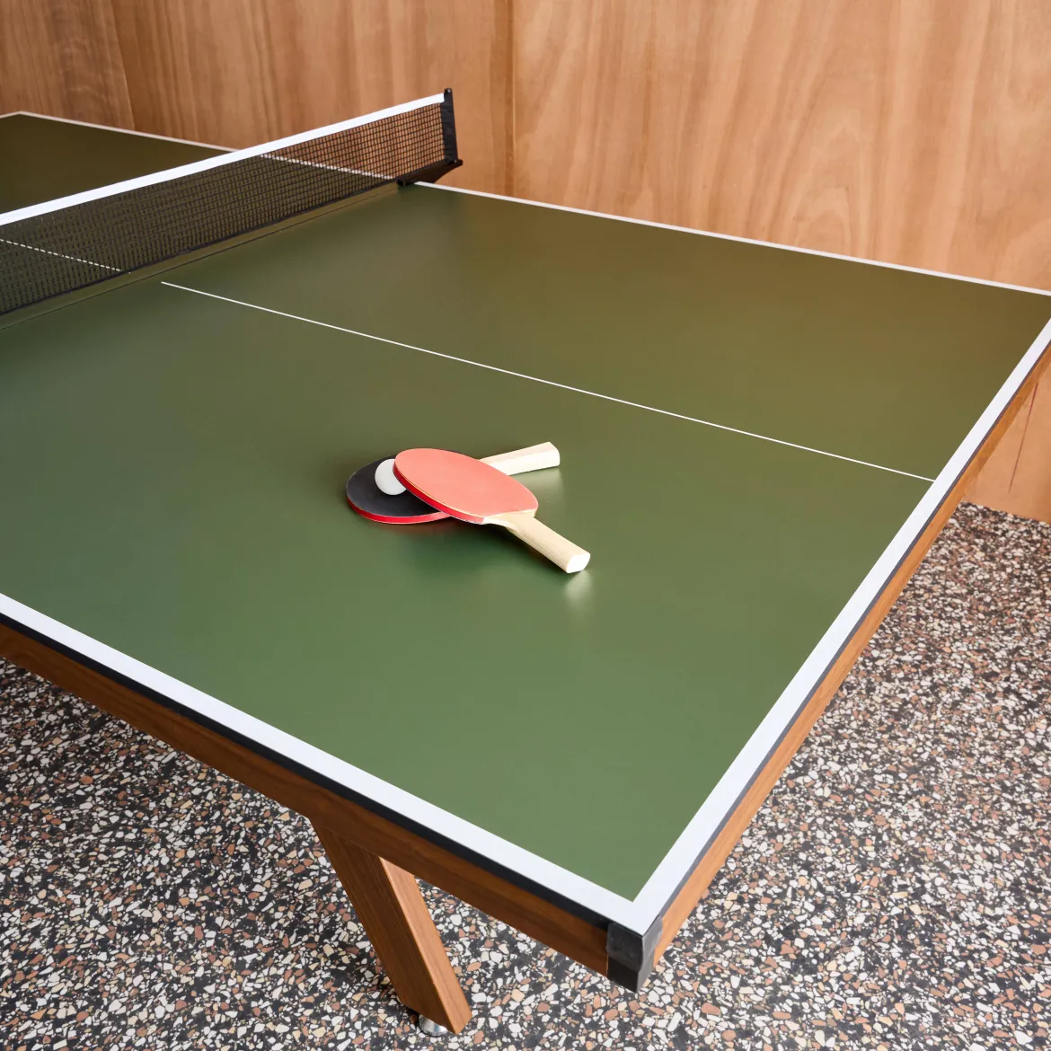 Tavolo da ping pong per interni deluxe con 2 racchette e 3 palline, 274cm
