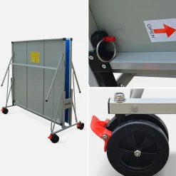 Tavolo da ping pong pieghevole per esterni con 4 racchette e 6 palline, 274cm