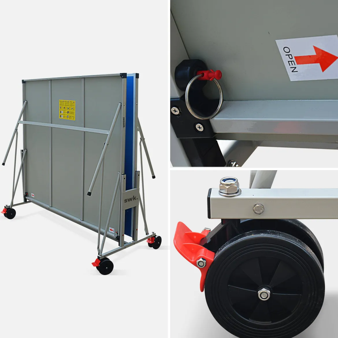 Tavolo da ping pong pieghevole per esterni con 4 racchette e 6 palline, 274cm