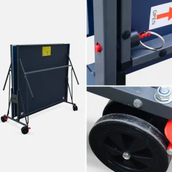 Tavolo da ping pong pieghevole da interno con 4 racchette e 6 palline, 274cm