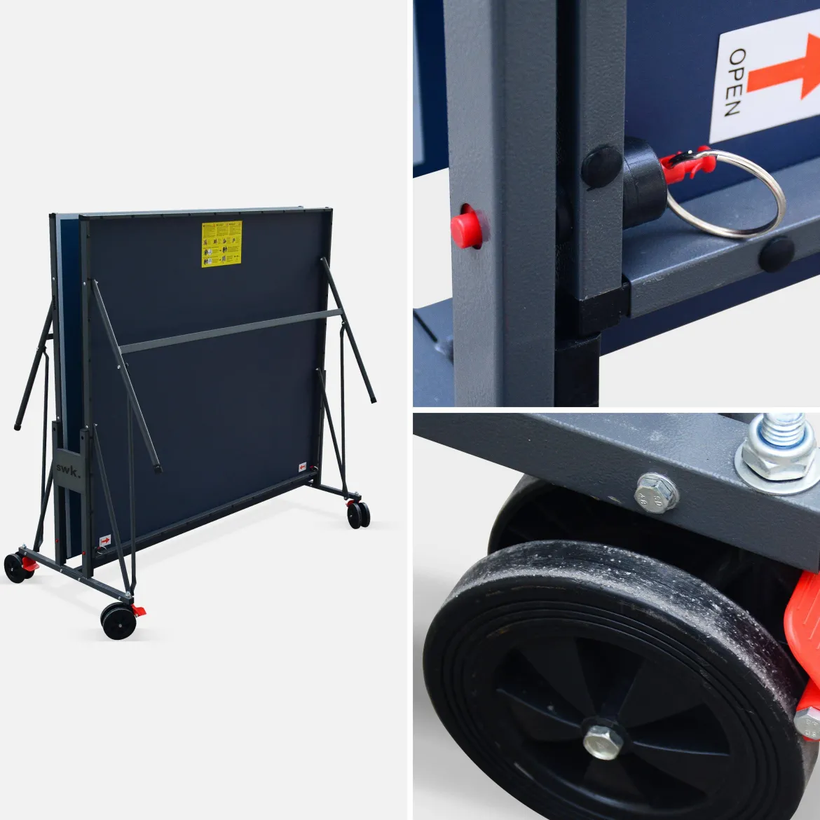 Tavolo da ping pong pieghevole da interno con 4 racchette e 6 palline, 274cm