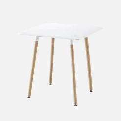 Tavolo da pranzo quadrato scandinavo in legno 2 posti