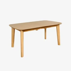 Tavolo da pranzo rettangolare allungabile 160 - 210 cm, rivestito in rovere e metallo