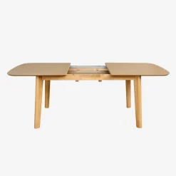 Tavolo da pranzo rettangolare allungabile 160 - 210 cm, rivestito in rovere e metallo