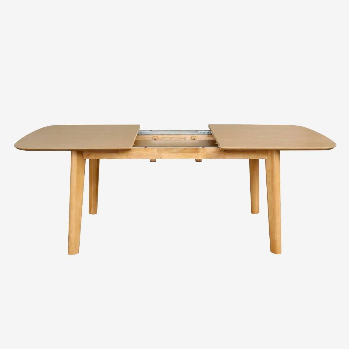 Tavolo da pranzo rettangolare allungabile 160 - 210 cm, rivestito in rovere e metallo