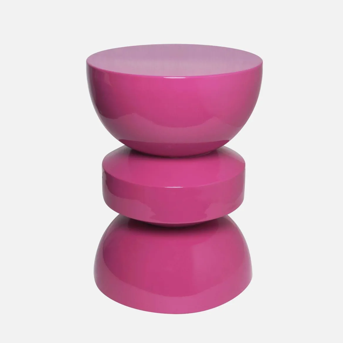 Tavolo d'appoggio in metallo effetto glassy, 44,5cm