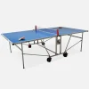 Tavolo ping pong per esterni pieghevole con 2 racchette e 3 palline + copertura in PVC
