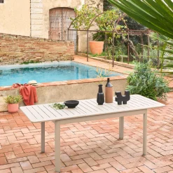 Tavolo da giardino allungabile in alluminio, 6 posti