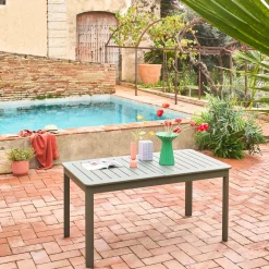 Tavolo da giardino allungabile in alluminio, 6 posti