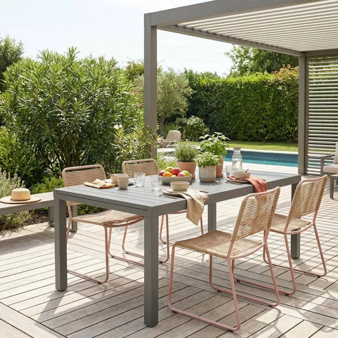 Tavolo da giardino allungabile in alluminio 10-12 posti, 320cm