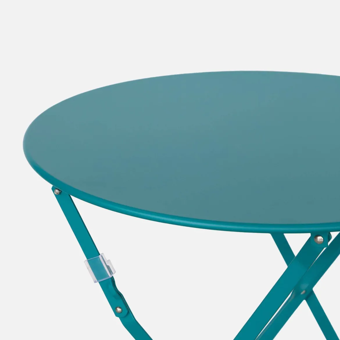 Tavolo da giardino bistrot pieghevole in acciaio, 2 posti, Ø60cm