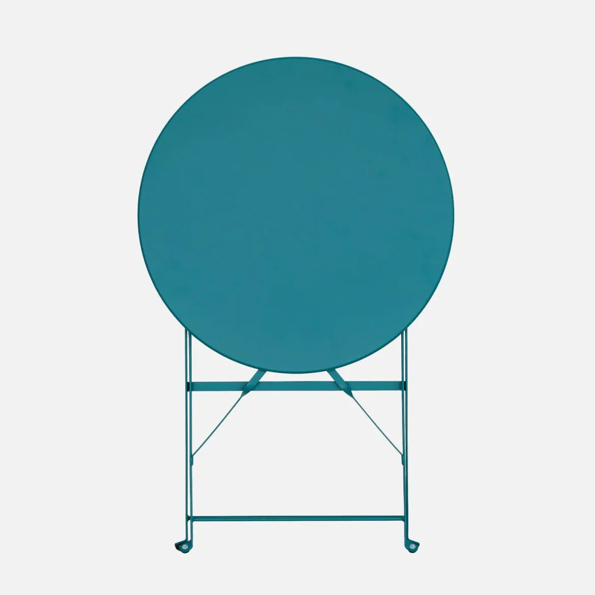 Tavolo da giardino bistrot pieghevole in acciaio, 2 posti, Ø60cm